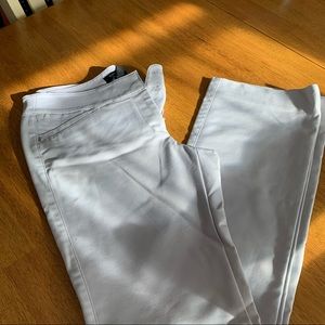 White House Black Market trousers. Listed as boot cut but more like flare.